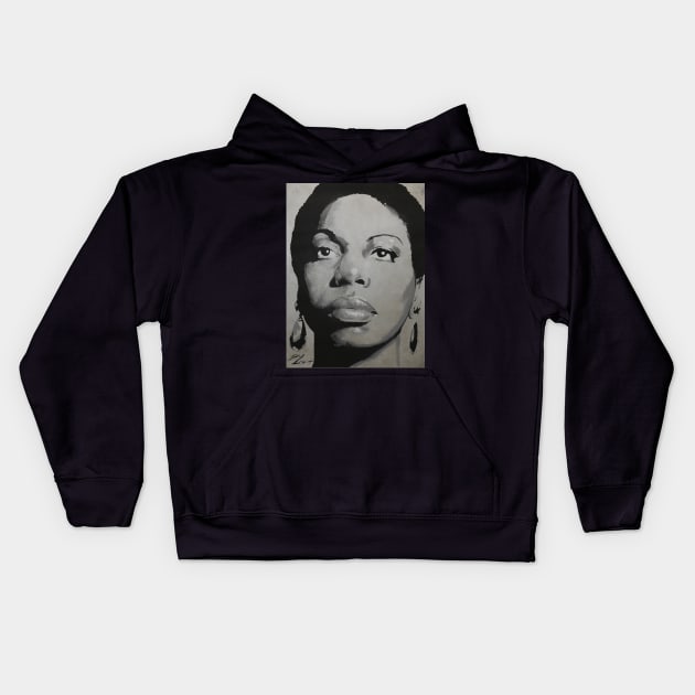 Lady Jazz - Music and Charisma Kids Hoodie by Shilov